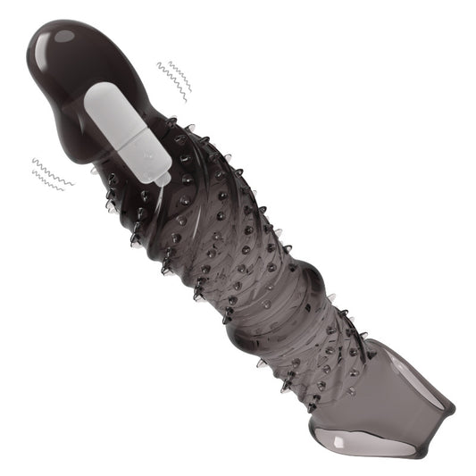 Stretchy Vibrating Spike Sleeve - image 1