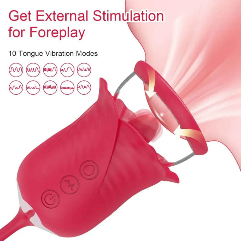 Womens Rose Toy With 10 Tail Thrusting Modes - image 3