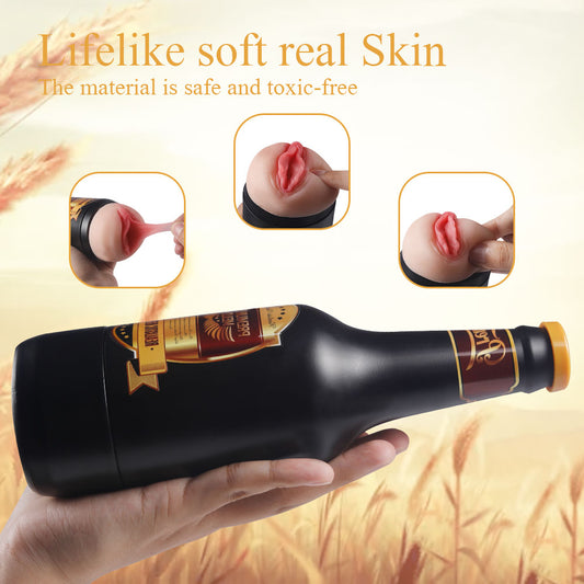Beer Bottle Shaped Strong Sucking Handheld Pocket Pussies - image 1