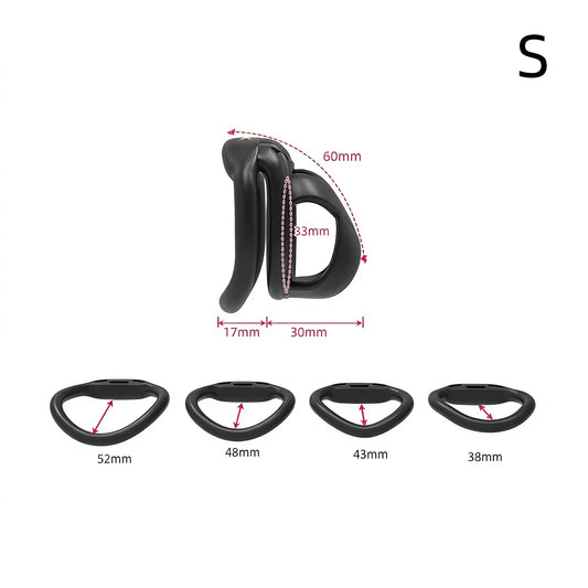StealthCore Male Chastity Cage - Black S Arc Ring - image 1