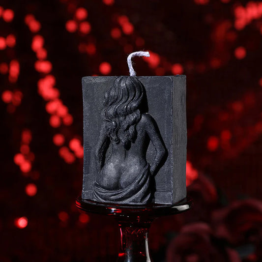 Female Back Low Temperature Candle - Black - image 1