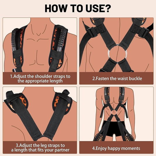 Leopard Print Wearable Sex Swing & Bondage Slave Bdsm Set - image 1
