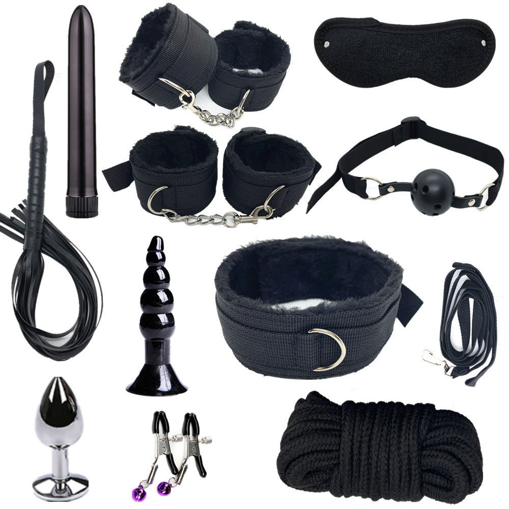 Bdsm Bed Straps Restraints Sex 11 Pcs Set - Black - image 3