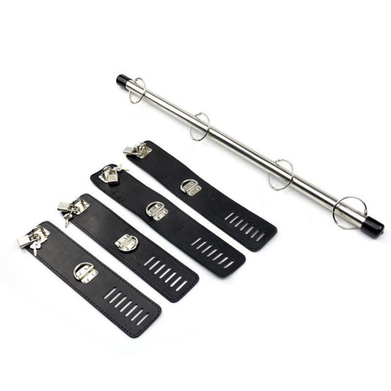 SM Stainless Steel Spreader Bar with Handcuffs Shackles - image 3