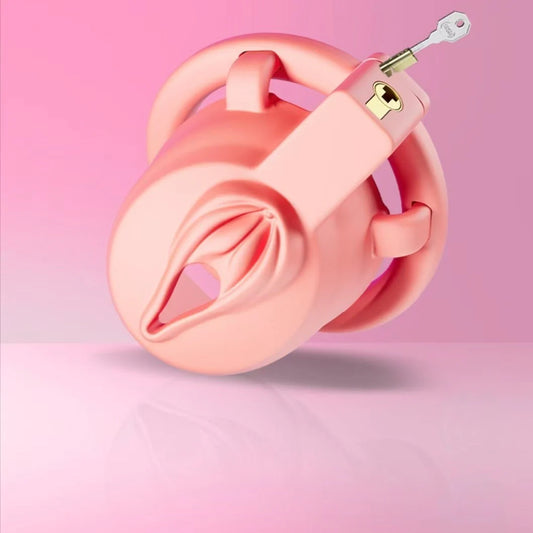 Cute ABS Chastity Cage – Breathable Lightweight Chastity Device - Pink - image 1