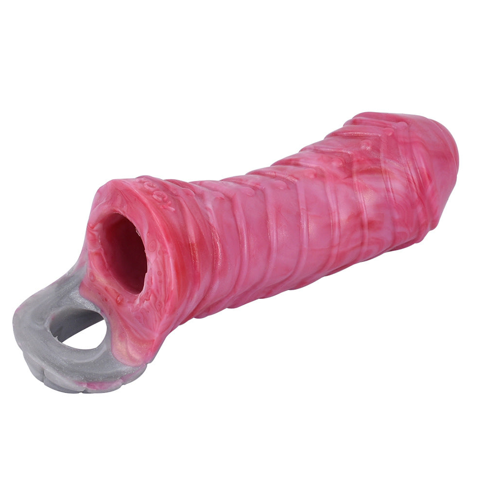 Silicone Large Penis Sleeve Fantasy Monster Sheath Cock Extender - image 6