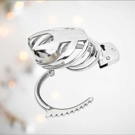 Slave Restraint Trainer Chastity Cage with Adjustable Ring - image 1