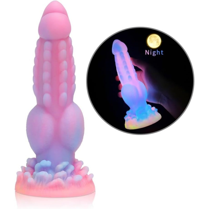 8.85'' Dog Knot Dildo with Multi-Texture Design & Glow-in-the-Dark Effect - image 5
