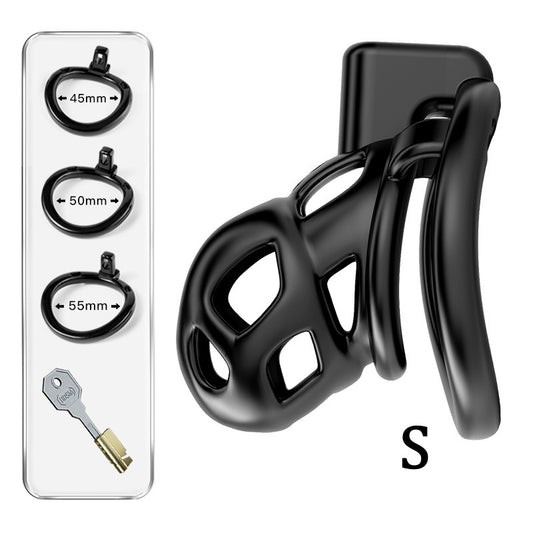 Black Slave Chastity Cage - Hollow - S - image 1