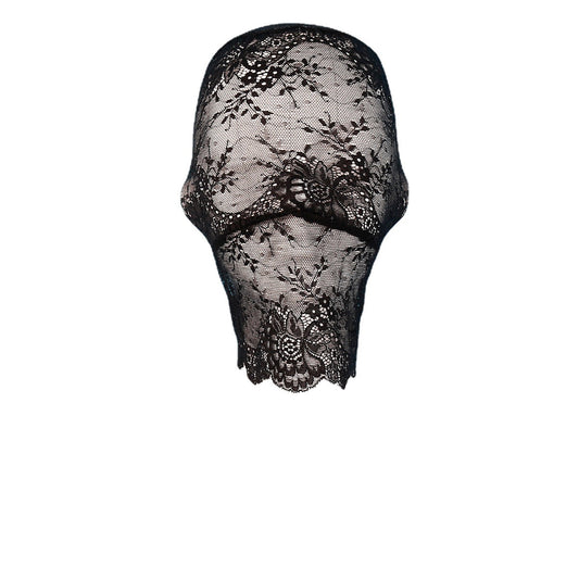 Lace Full Face Masquerade Mask Mesh Headwear - image 1