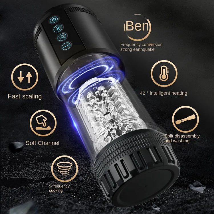 1 In 1 Vibrating Oral Sex Masturbator Cup - image 6