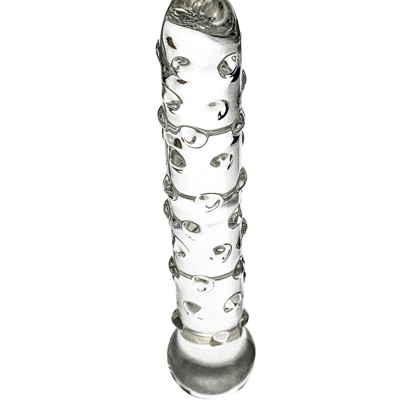 Textured Glass Dildo – Handcrafted Bobble Shaft for G-Spot & Anal Play - image 4