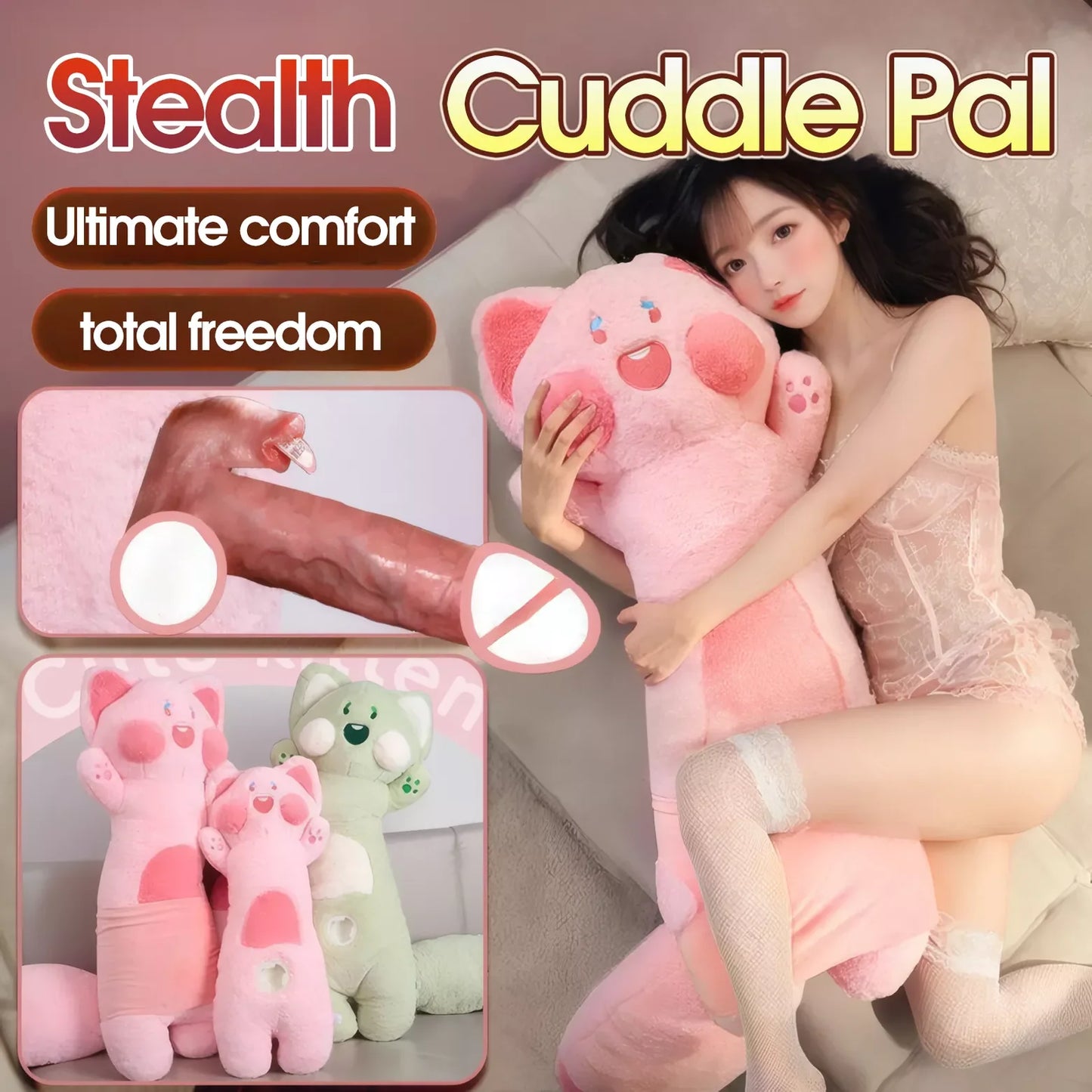 Plush Kitty Companion Pillow - image 3