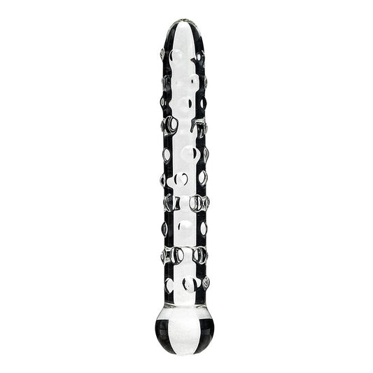 Textured Glass Dildo – Handcrafted Bobble Shaft for G-Spot & Anal Play - Transparent - image 1