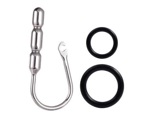 7 Styles Stainless Steel Urethral Sounding with Silicone Cock Ring - image 1