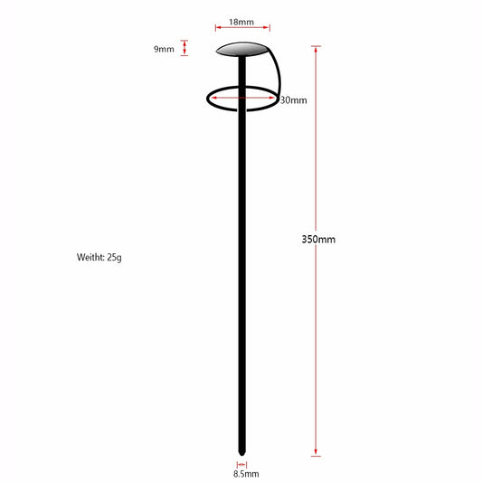 350mm Ultra-long Urethral Sound - 8.5mm - image 0