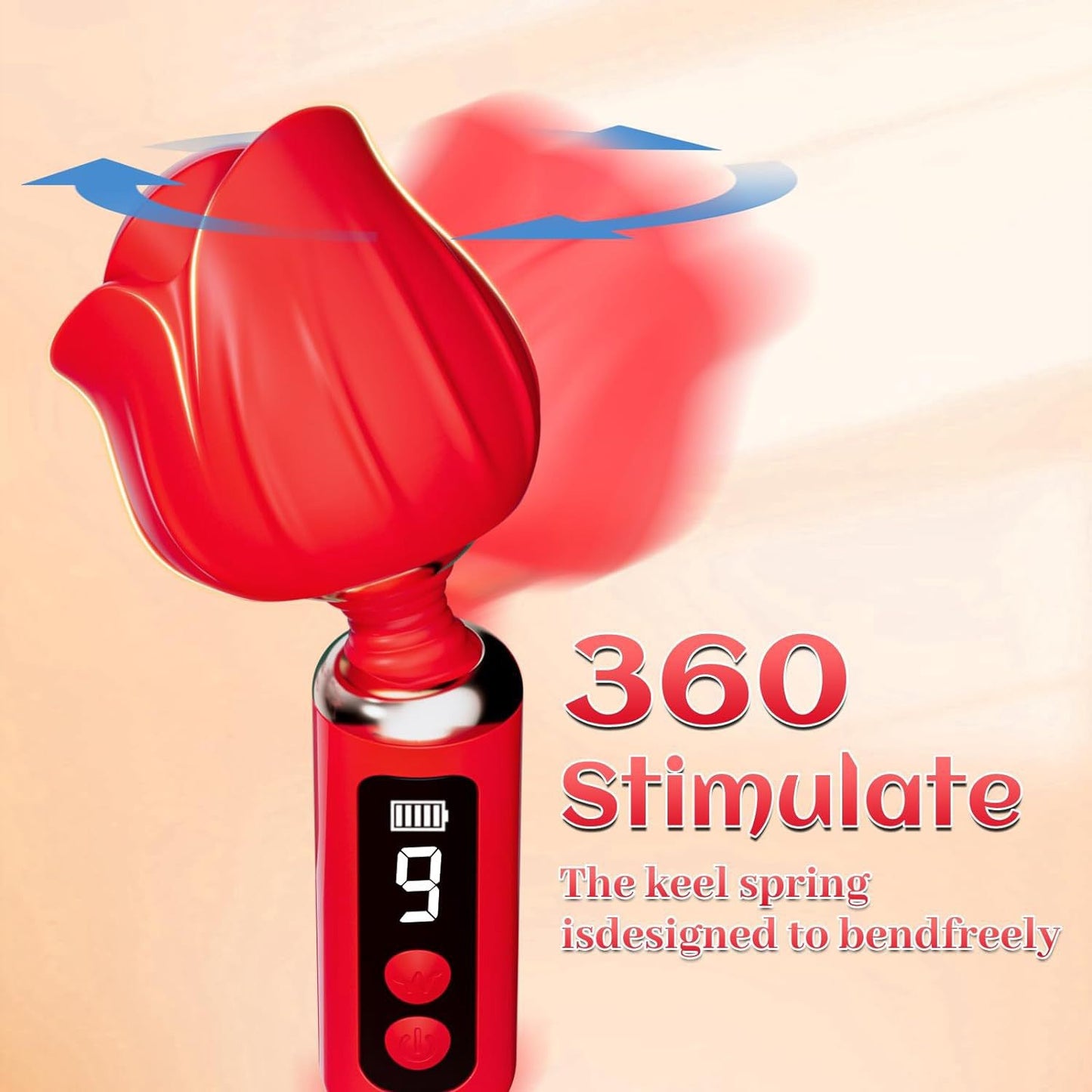 Rose-Shaped Clitoral Vibrator - Medical-Grade Silicone Stimulator with 9 Vibration Modes - image 9