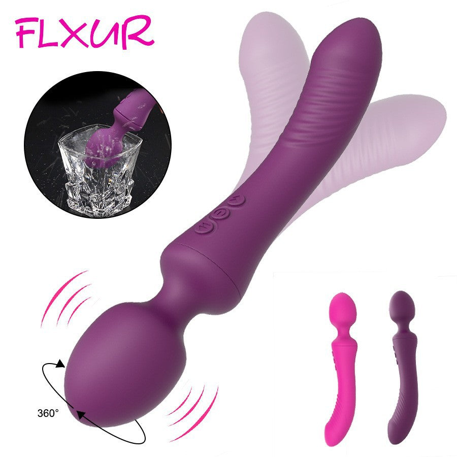 Dual Vibrator Powerful Magic Wand Clitoris Vagina Massager Anal Plug - image 6