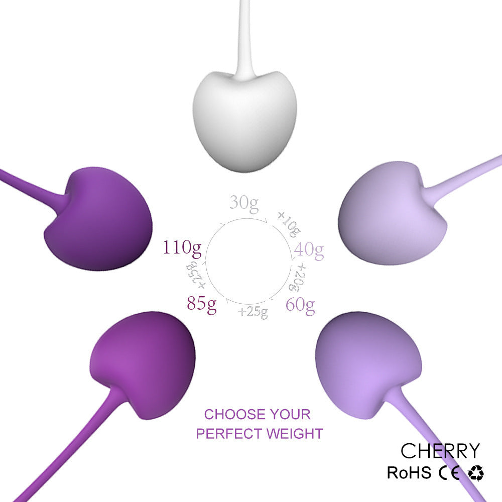 Cherry Kegel Balls - 5 Weighted Balls Per Set Ben Wa Balls - image 2