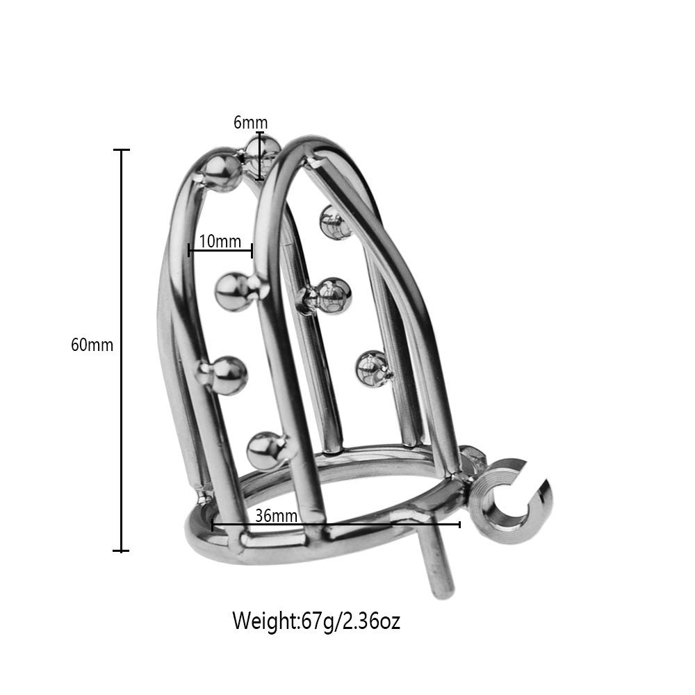2.36'' Straight Stainless Steel Chastity Cage - image 2