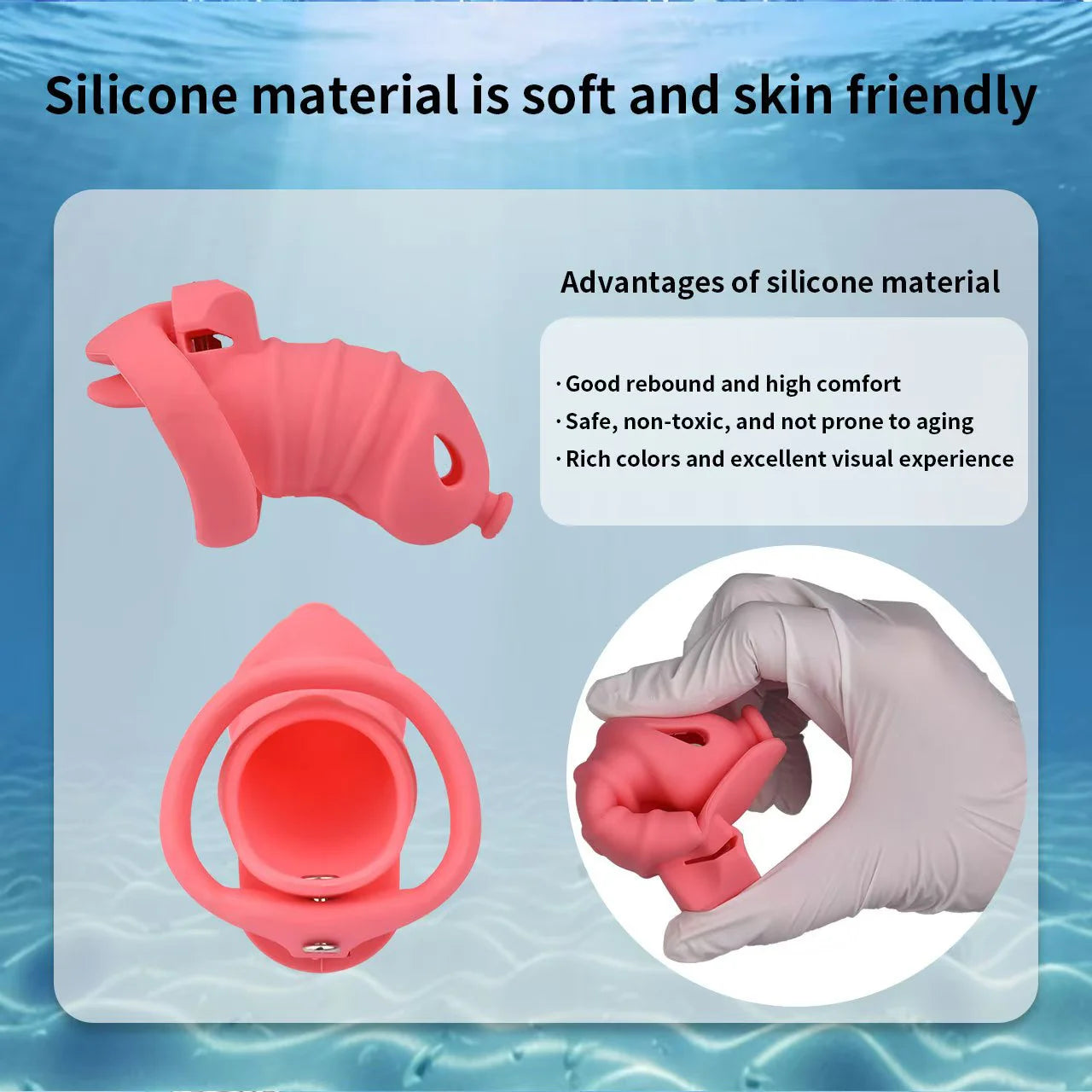 Soft Silicone Chastity Cage - image 26