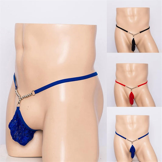 Men Sexy Lace G-string - image 1