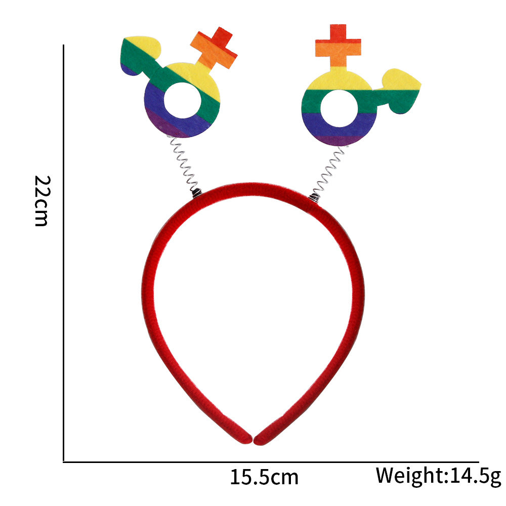 LGBT Headband Pride Month Accessory Rainbow Headband