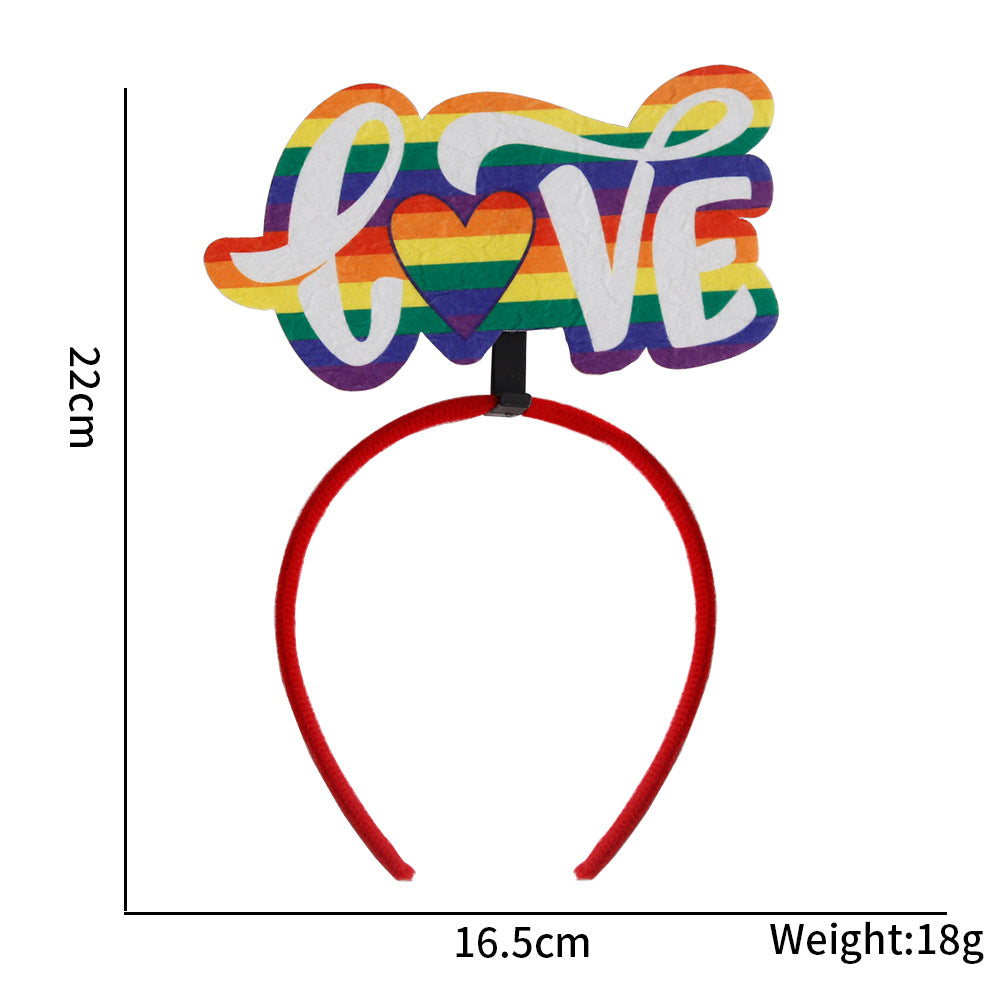 LGBT Headband Pride Month Accessory Rainbow Headband