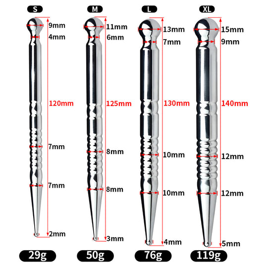 Smooth Double Head Multifunctional Urethral Sounding Rod - 4 pcs set - image 1