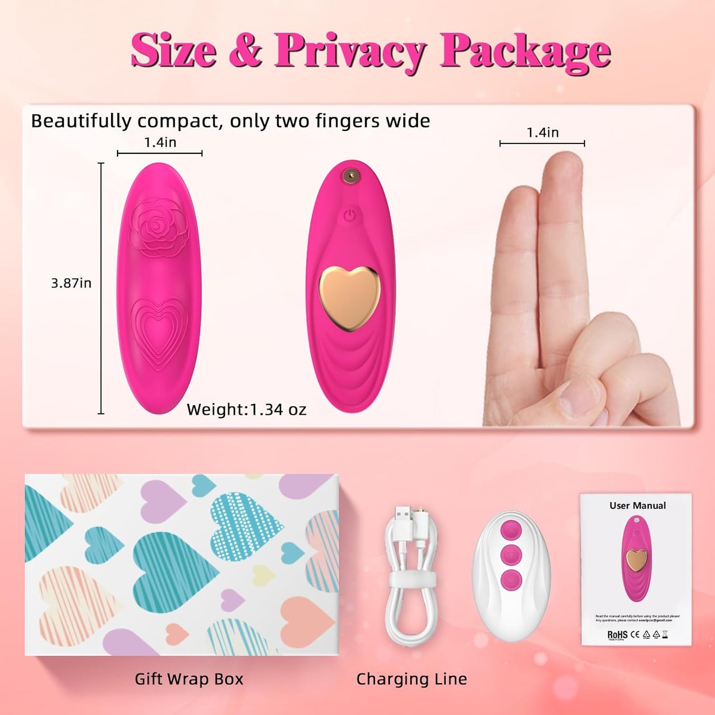 9+9 Vibration Modes APP Remote Control Mini Butterfly Vibrator - image 5