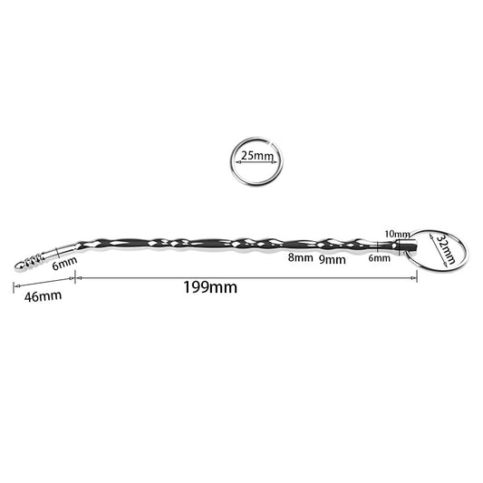 Stainless Steel Urethral Sounding Stretcher Beads With Replaceable Ring - Silver - image 0