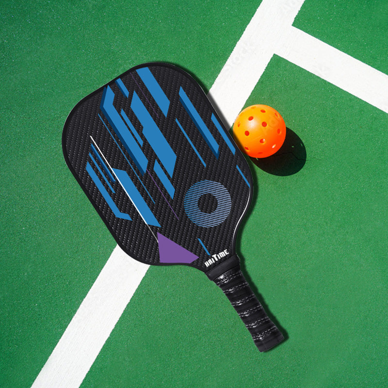 Blue Pickleball Paddle Carbon Fiber Pickleball Racket with 2 Balls
