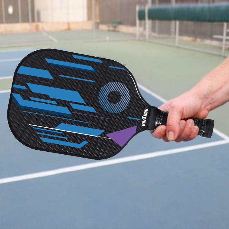Blue Pickleball Paddle Carbon Fiber Pickleball Racket with 2 Balls