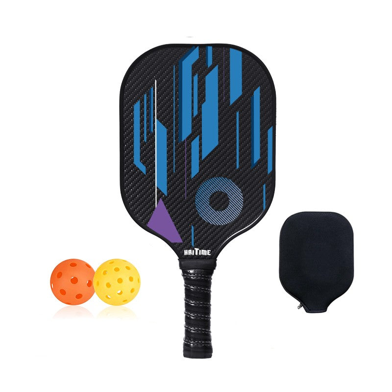 Blue Pickleball Paddle Carbon Fiber Pickleball Racket with 2 Balls