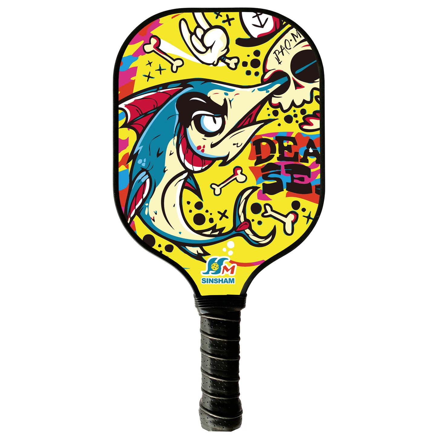 Shark Graffiti Pickleball Paddle