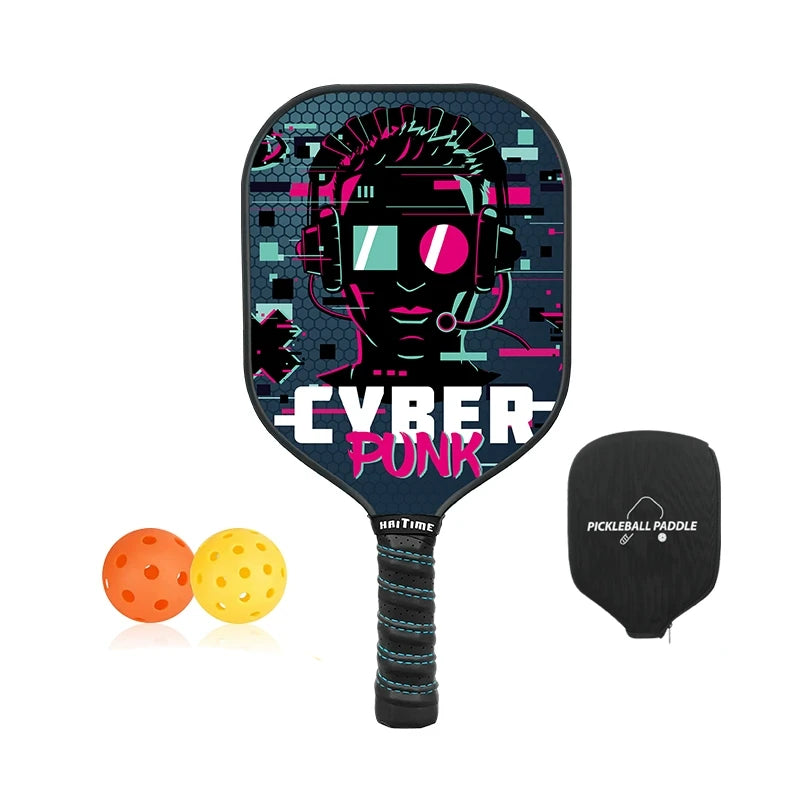 Cyber Punk Pickleball Paddle Pickleball Racquet Double-sided Fiberglass and Graphite Composite