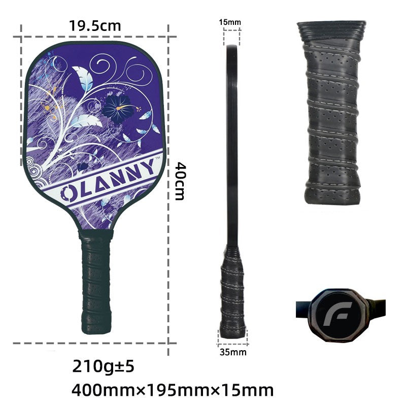 Lavendar Pickleball Paddle Fiberglass and Graphite Composite Solid Paddle