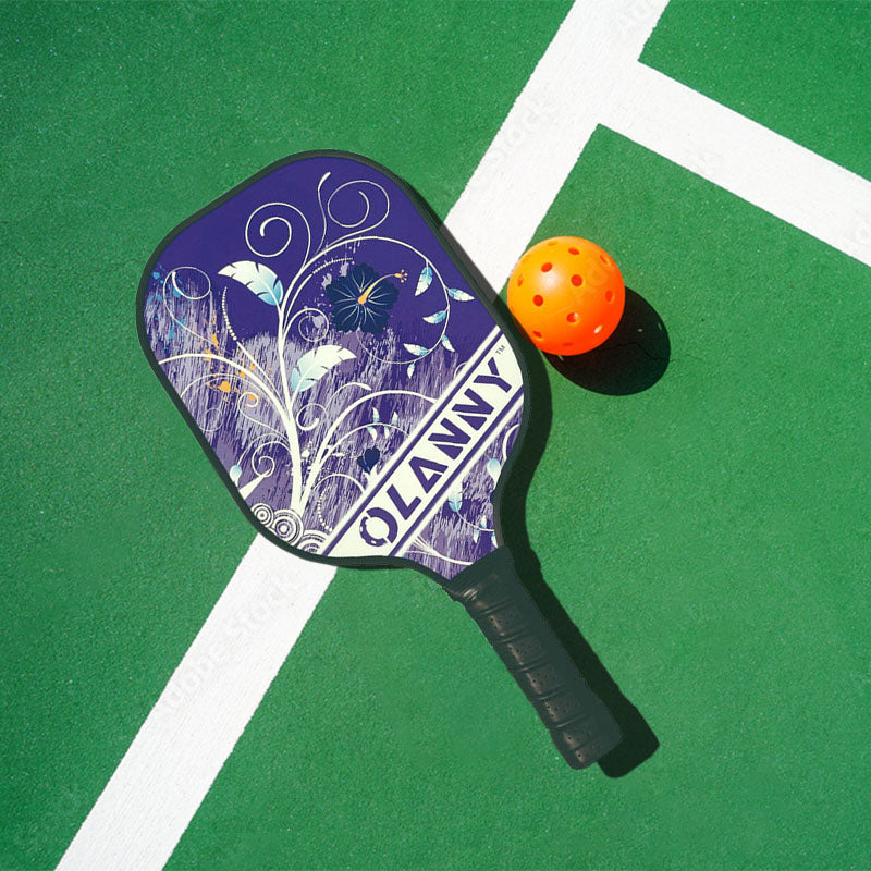 Lavendar Pickleball Paddle Fiberglass and Graphite Composite Solid Paddle