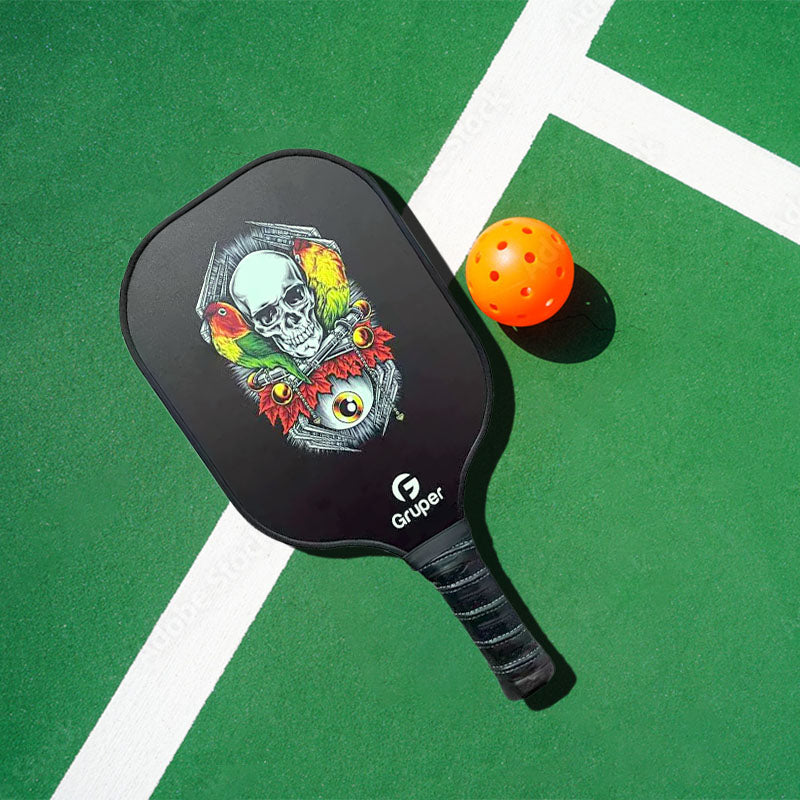 Skull Pattern Pickleball Paddle