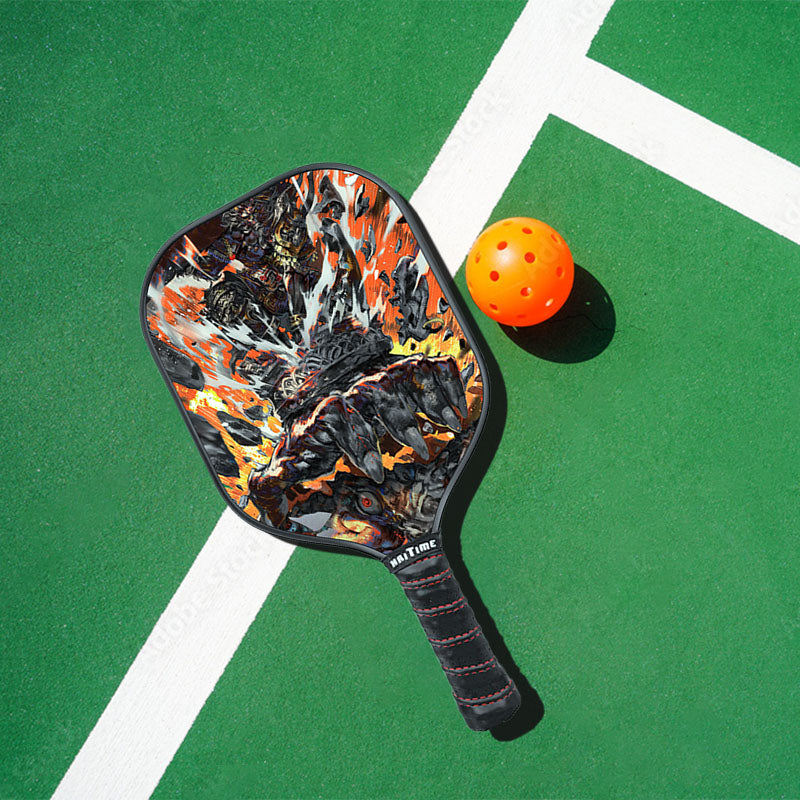 Red Power Pickleball Paddle Honeycomb Outer Double-sided Glass and Carbon Fibre