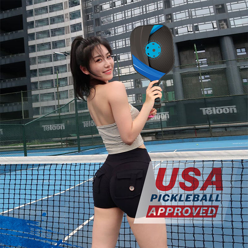 Blue Pickleball Paddle Honeycomb Double-sided Fiberglass and Graphite Composite