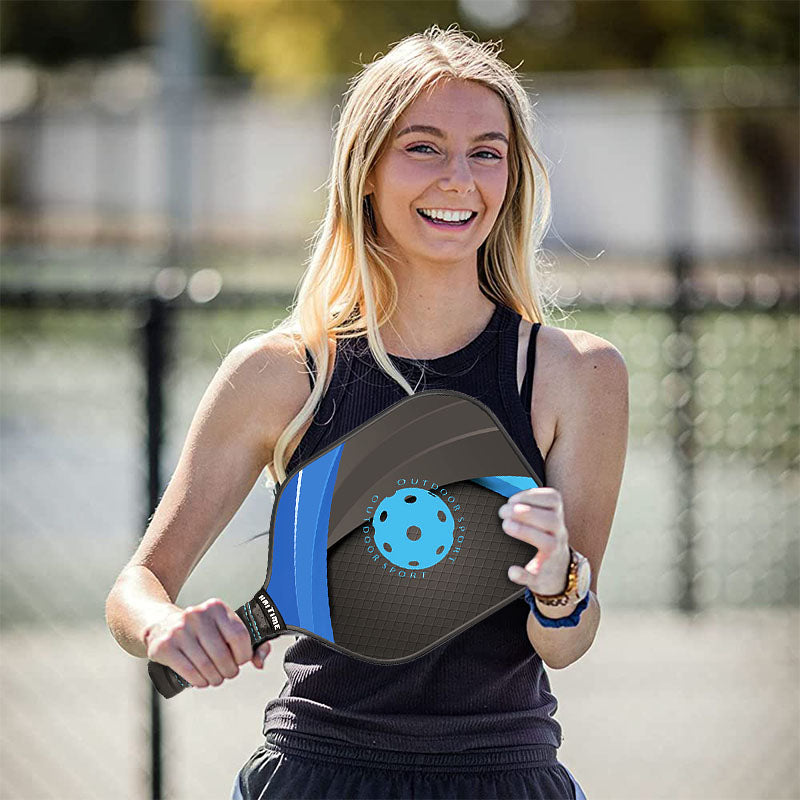 Blue Pickleball Paddle Honeycomb Double-sided Fiberglass and Graphite Composite