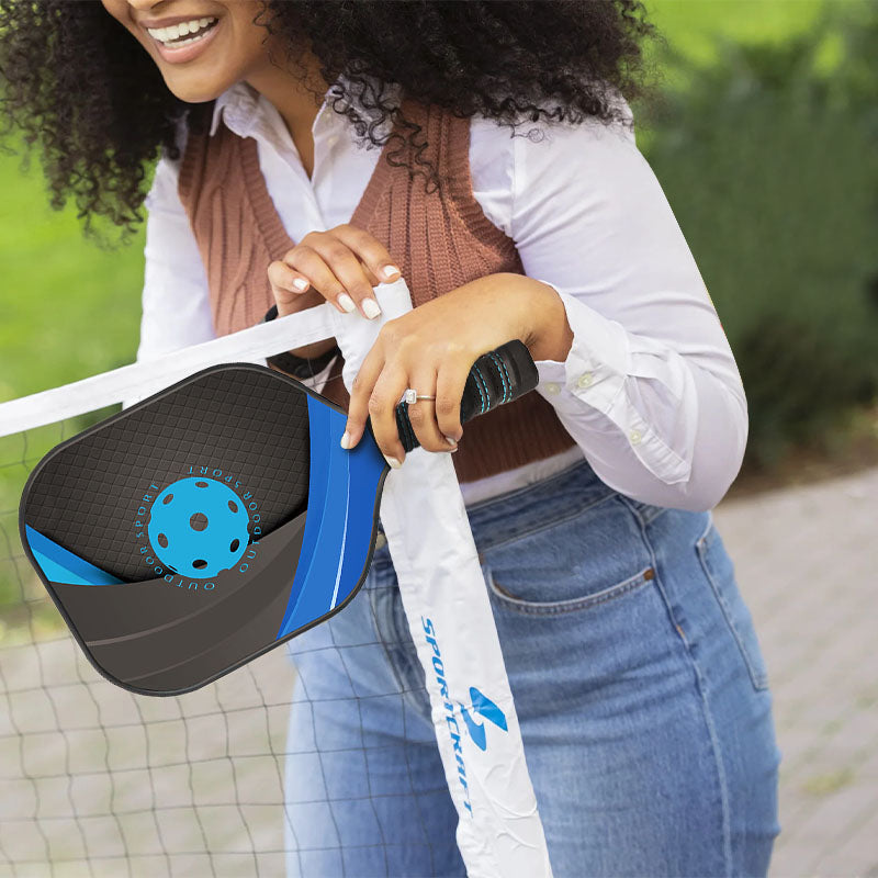 Blue Pickleball Paddle Honeycomb Double-sided Fiberglass and Graphite Composite
