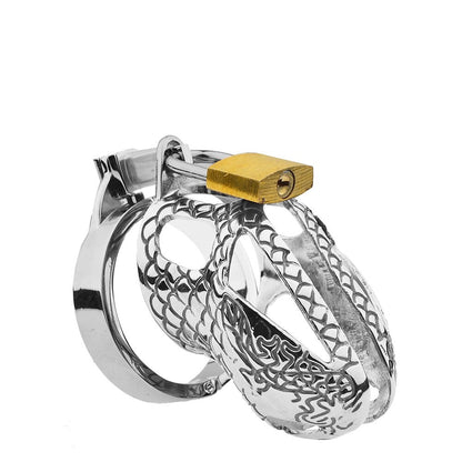 Dragon Male Chastity Cage - Silver 50mm - image 3