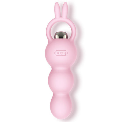 Vibrating Cute Pink Silicone Butt Plug with Finger Loop - B - image 3