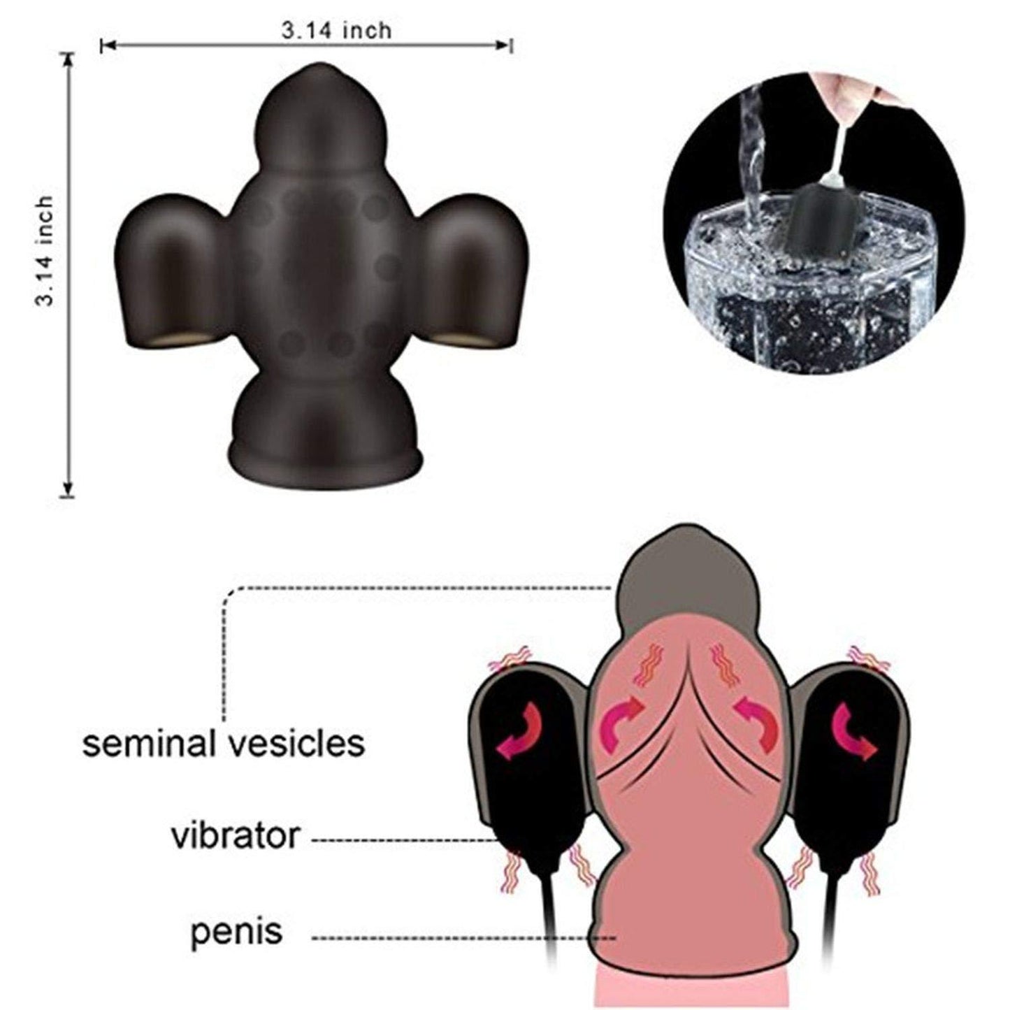 16 Modes Vibrating Penis Stimuation E-stim  - image 2
