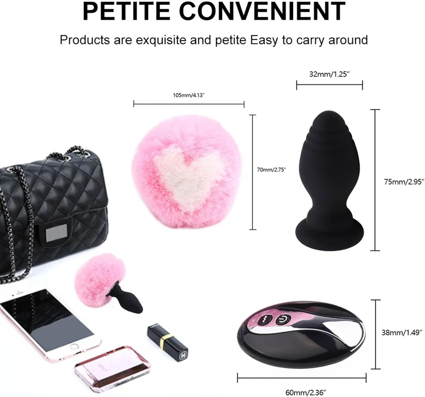 Rabbit Tail Butt Plug Remote Control  - image 1