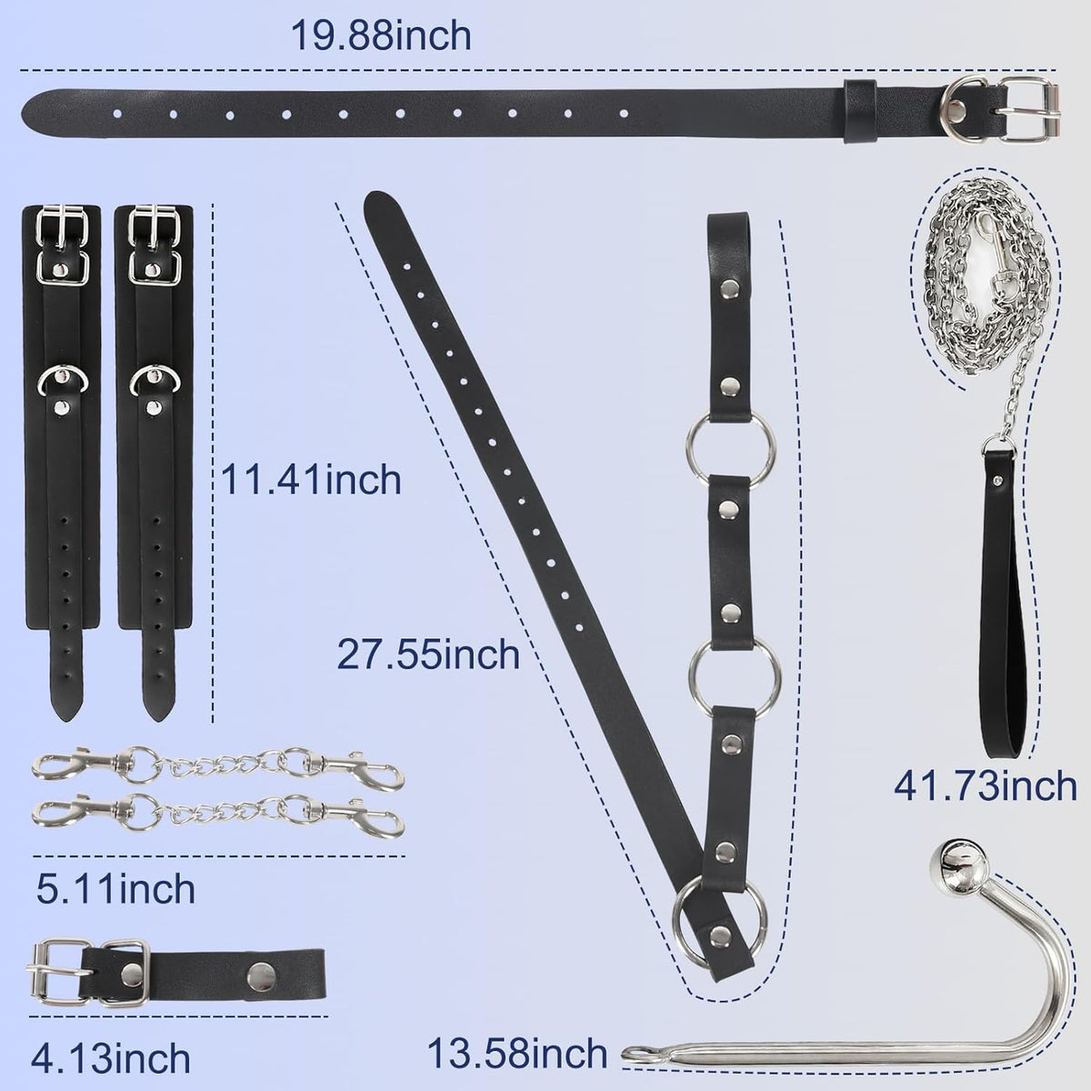 Leather Bondage Set With Anal Hook - image 4