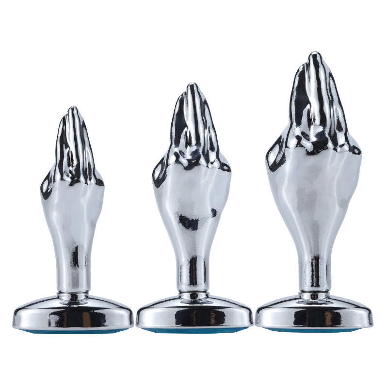 Fist Shaped Anal Plug | Premium Silicone Fantasy Butt Plug for Advanced Play - L - Blue - image 6
