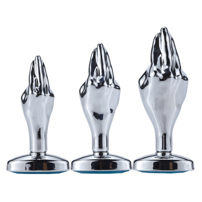 Fist Shaped Anal Plug | Premium Silicone Fantasy Butt Plug for Advanced Play - L - Blue - image 6